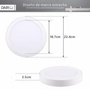 Panel Led Sobrepuesto Circular Blanco 18W Luz Fria