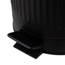Basurero Relieve 12 Litros Metal Negro