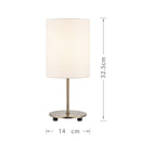 Pack de 2 Lamparas Mesa New Niza E27