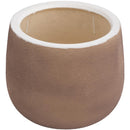 Macetero Ceuta De Ceramica 22X18 Cm Beige