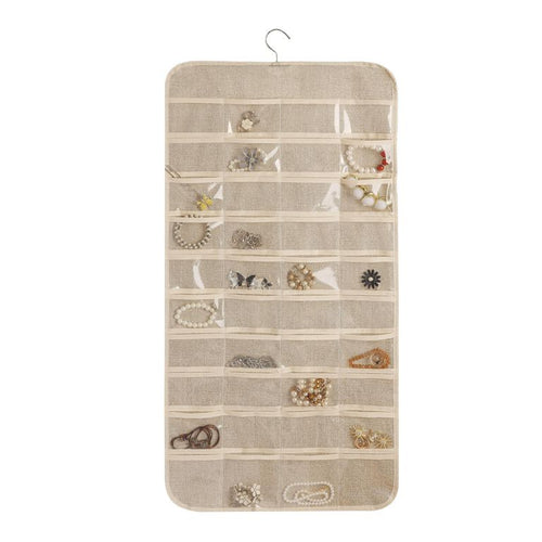 Organizador Colgante De Joyas 43X86X1 Cm Beige