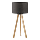 Lampara Mesa Tripode Pantalla Negro 28x60cm