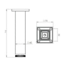 Pata cofren aluminio 710mm cobre