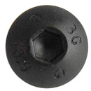 Perno cabeza boton M4 x 12 mm c/tuerca pavonado negro 3u