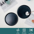 Set Platos 21 cm 4 Piezas Melamina Negro