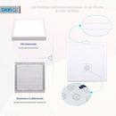 Panel Led Sobrepuesto Cuadrado Blanco 24W Luz Calida