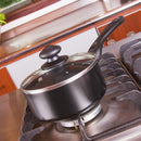 Bateria de Cocina 5 Piezas Acero inoxidable Antiadherente Negro