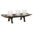 Portavela Rectangular 3 Velas Decorativas Hogar