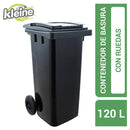 Basurero Contenedor Kleine Wolke 120 L Gris Con Ruedas
