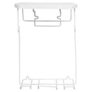 Porta bolsas para basura metal blanco