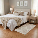 Alfombra Ivora Shaggy 60x110 cm Polipropileno Beige
