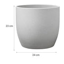Macetero Basel de Ceramica 24x23 cm Gris