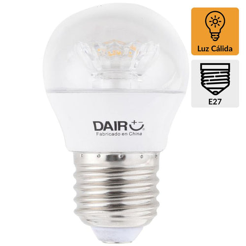 Ampolleta Led Mini Globo 40 W E27 470 Lm Luz Calida