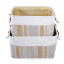 Set de 2 canastos tela rayas A