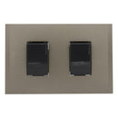 Interruptor doble + 1 placa 10 A Nobile Terra