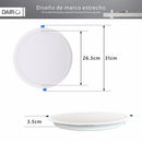 Pack 2 Panel Led Empotrado Circular Blanco 24W Luz Calida