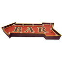 Letrero Led Flecha Bar Rojo 25x6 cm