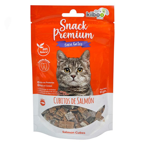 Snack gato cubitos de salmon 65 gr