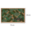 Limpiapies Naturelle Hello 45X75 Cm Caucho Multicolor