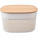 Set 3 Cajas 23x23.5x28 cm 6 l Blanco