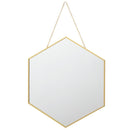 Espejo hexagono 39x45 cm dorado