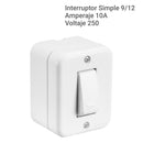 Interruptor simple 9/12 10 A Genesis blanco