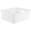 Canasto Ratan 30x13.5x35.5 cm 14 l Blanco