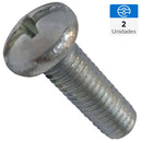 Perno cabeza pan metrica M8-1.25x45 mm zincada 2 unid