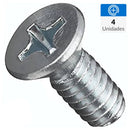 Perno cabeza plana phillips 1/4 x 1 1/4 zincado 4 unid