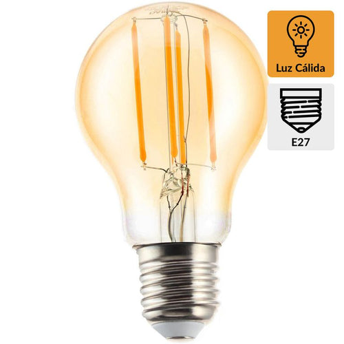 Ampolleta Led Fil 6W A60 E27 A