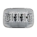 Interruptor Triple (9/32) Blanco Domino Sencia