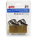 Set Candados 2 Unidades 40 Mm Bronce Con Llaves