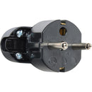 Enchufe Macho Volante Schuko 2P+T 16 A Negro