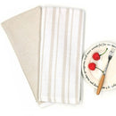 Set 2 Panos De Cocina Rectangular 40X60 Cm Rayas Beige