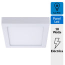 Panel LED cuadrado 22,5 cm 18 W luz fria