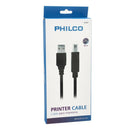 Cable para impresora 1,8 metros negro