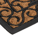Limpiapies Medialuna 60X40 Cm Caucho Cafe/Negro