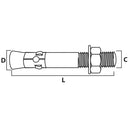 Perno anclaje acero inoxidable 5/16 x 3 2 unid