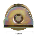 Rueda Para Porton Al Piso Con Placa 64 Mm
