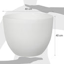 Macetero Siena de Plastico 40x40 cm Blanco