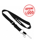 Lanyard Porta-Credencial (Negro, Impresion Un Color+)