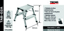 Piso Escalera Plegable 2 Peldaños Aluminio Magna