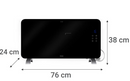 Panel Convector Conveccion Pn1500Glf Negro