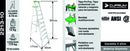 Escalera Aluminio Tijera 10 Peldaños 3.05 M. Cuprum