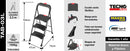 Piso Escalera Plegable 3 Peldaños Luxury Magna Plus