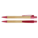 Boligrafo Bamboo Sustenta (Rojo, Impresion Un Color)