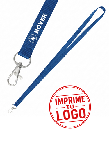 Lanyard Porta-Credencial (Azulino, Impresion Un Color)