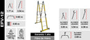 Escalera Multiproposito Fibra De Vidrio 12 Peldaños 150 Kg