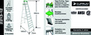 Escalera Aluminio Tijera 12 Peldaños Cuprum