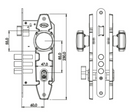 Cerradura Embutida Nordica B60 Pomo Oficina